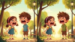 9-Second Visual Challenge: Spot the 3 Differences in the Girl and Boy Shouting Image